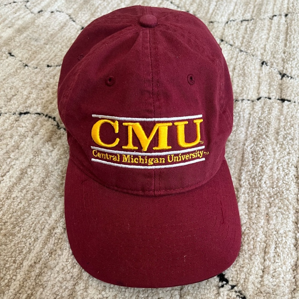 CMU Burgundy Central Michigan 100% Cotton Adjustable Hat
